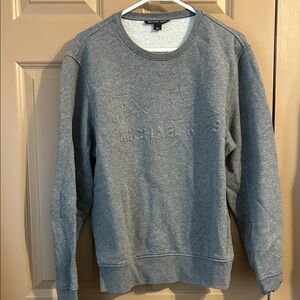 Michael Kors Gray Embossed Logo Crewneck Sweatshirt - Men